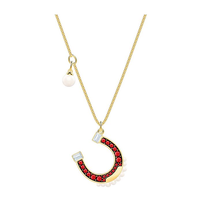 Collana Lucky Goddess Horse, multicolore, placcatura oro