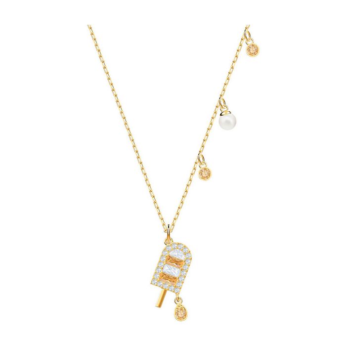 swarovski pendente no regrets ice cream, multicolore, placcatura oro 5465294