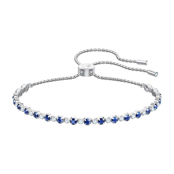 swarovski braccialetto subtle, azzurro, placcatura rodio 5465383