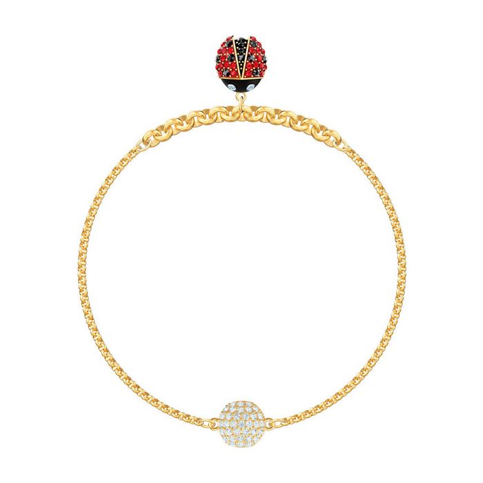 Swarovski Remix Collection Ladybug Strand, multicolore, placcatura oro