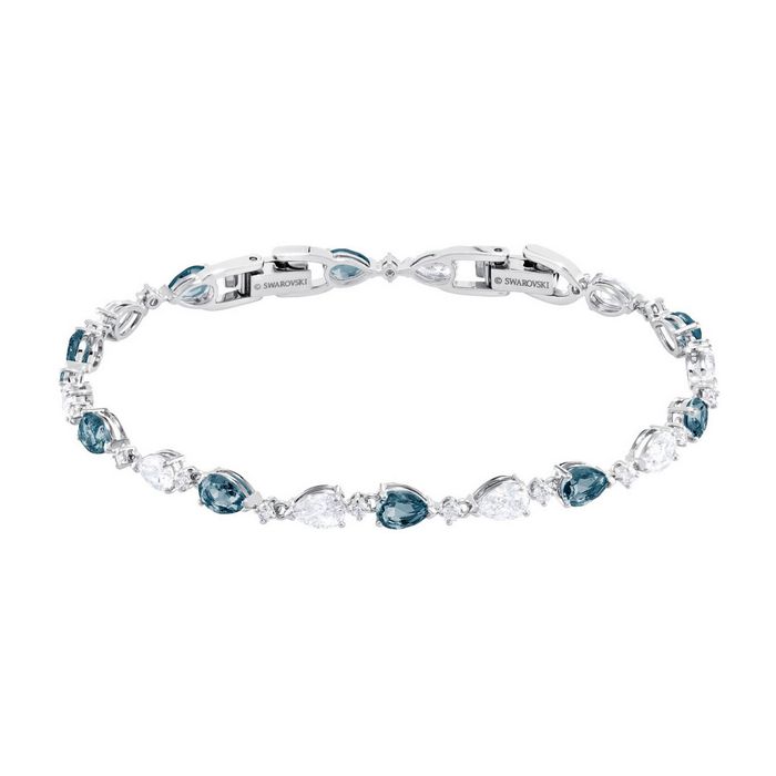 swarovski braccialetto vintage azzurro placcatura rodio 5466882