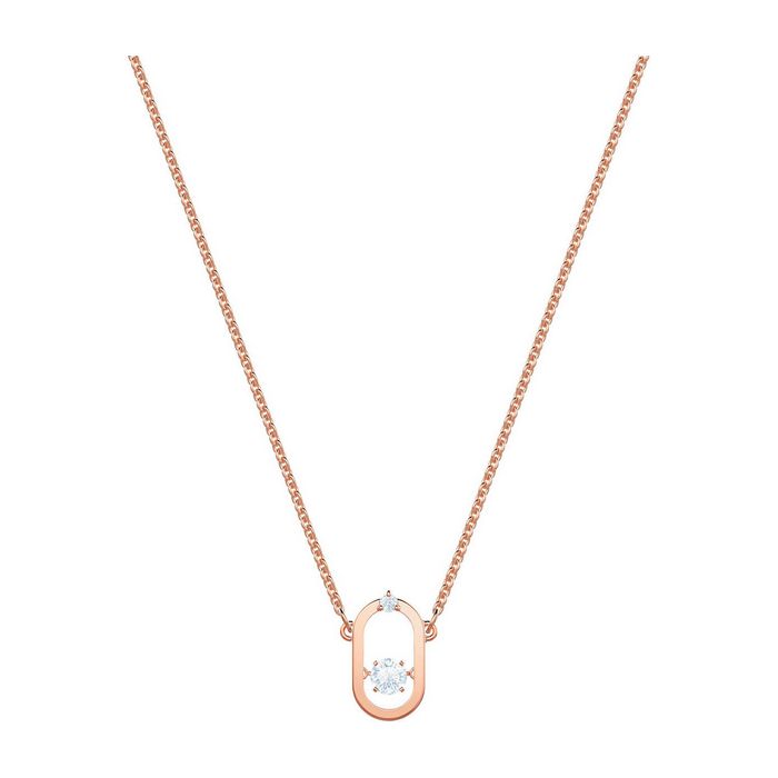 Collana North, bianco, placcato oro rosa