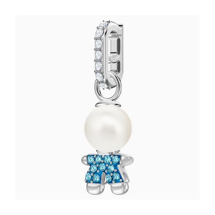 swarovski remix collection boy charm, turchese, placcatura rodio 5468566