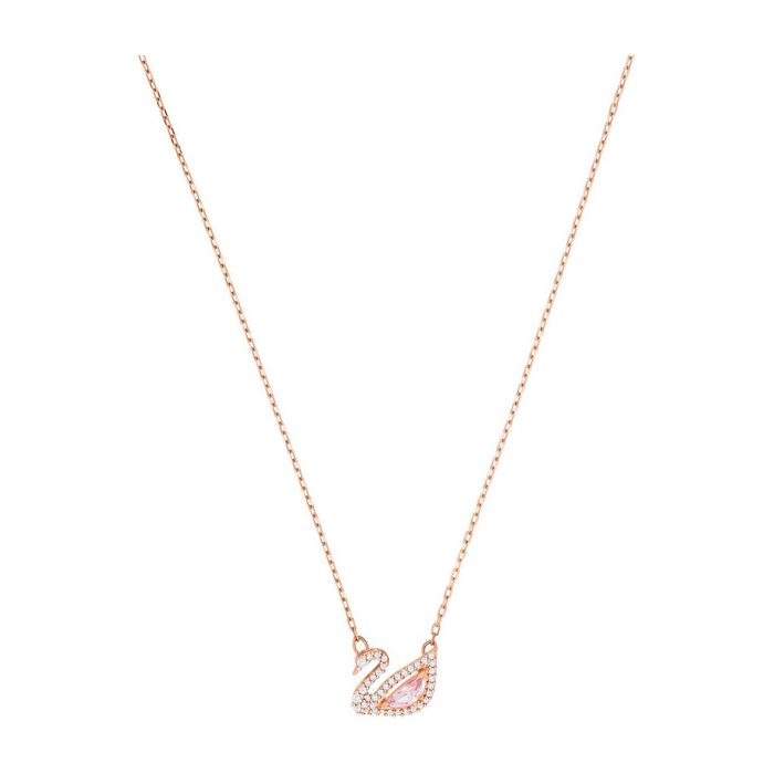 Collana Dazzling Swan, multicolore, placcato oro rosa