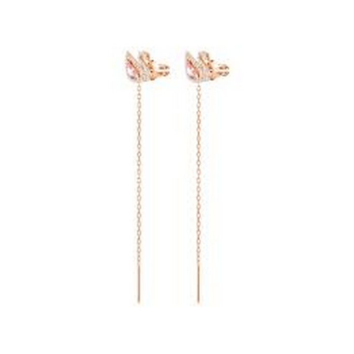 swarovski orecchini dazzling swan multicolore placcato oro rosa 5469990