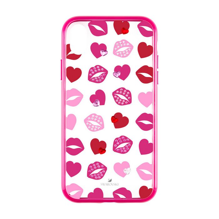 swarovski custodia per smartphone con bordi protettivi integrati lovely, iphone® xr, rosa 5474735