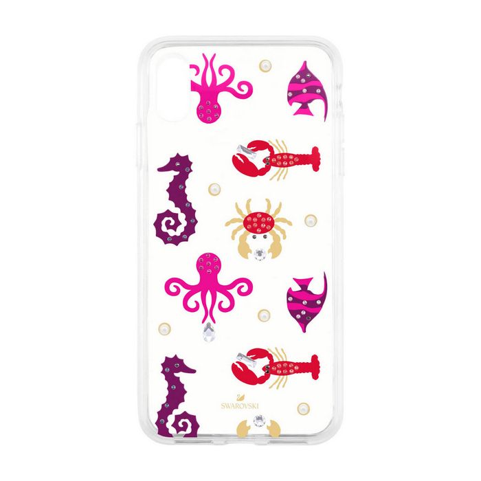 Custodia per smartphone con bordi protettivi integrati Sea Life, iPhone® XR, transparente