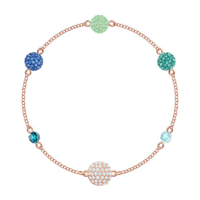 Swarovski Remix Collection Pop Strand, verde, placcato oro rosa