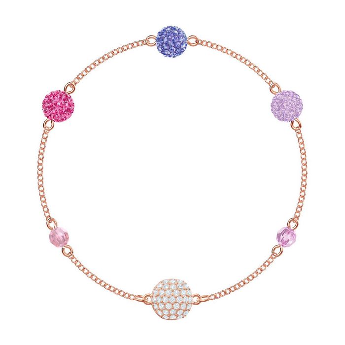 Swarovski Remix Collection Pop Strand, viola, placcato oro rosa