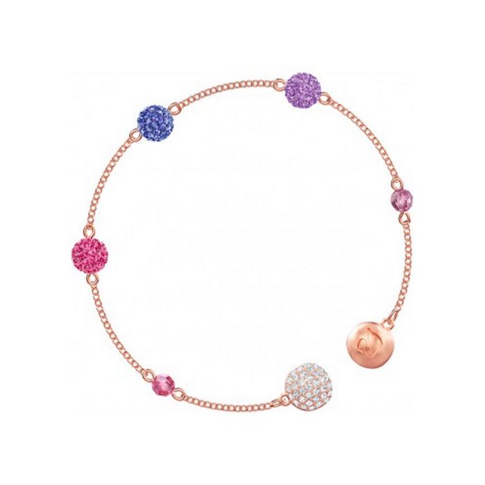 Swarovski Remix Collection Pop Strand, viola, placcato oro rosa