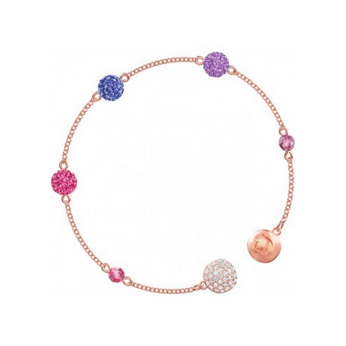 Swarovski Remix Collection Pop Strand, viola, placcato oro rosa