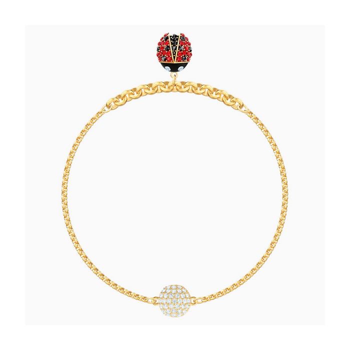 Swarovski Remix Collection Ladybug Strand, multicolore, placcatura oro