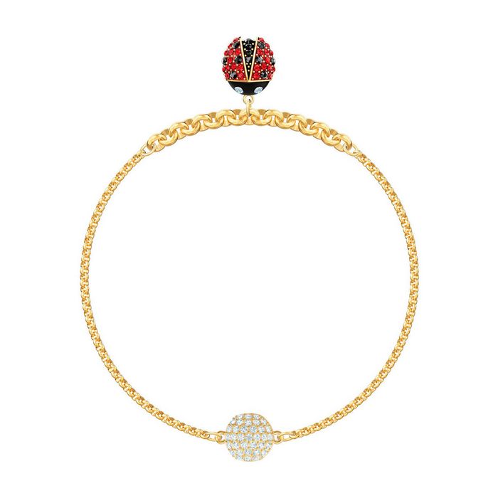 Swarovski Remix Collection Ladybug Strand, multicolore, placcatura oro