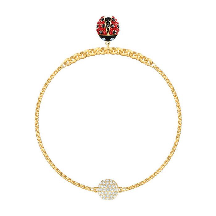 Swarovski Remix Collection Ladybug Strand, multicolore, placcatura oro