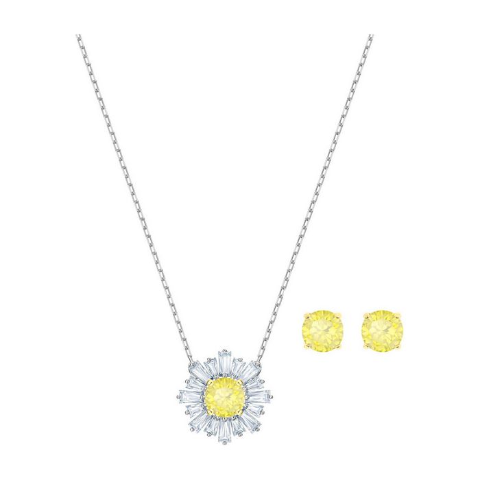 swarovski set sunshine bianco placcatura mista 5480464