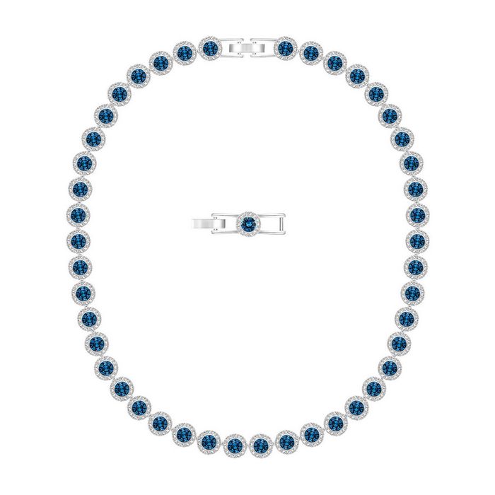 swarovski collana angelic, azzurro, placcatura rodio 5482698