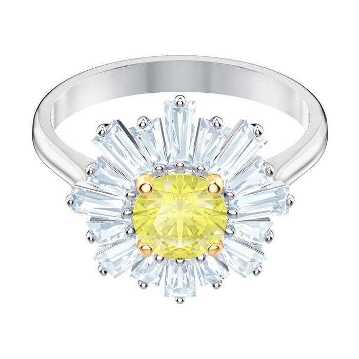 swarovski anello sunshine giallo placcatura rodio 5482701