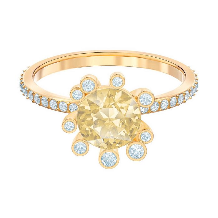 swarovski anello olive multicolore placcatura oro 5482704