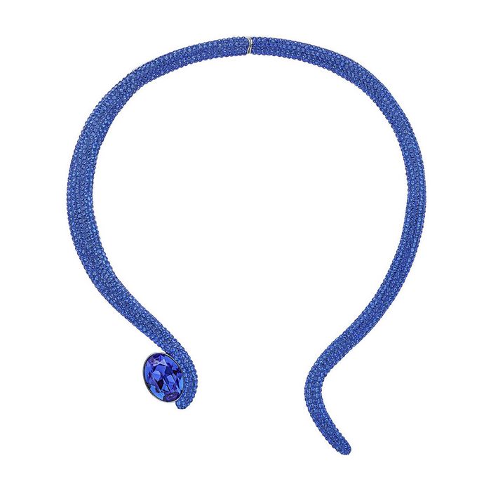 Collana Tigris, azzurro, placcatura palladio