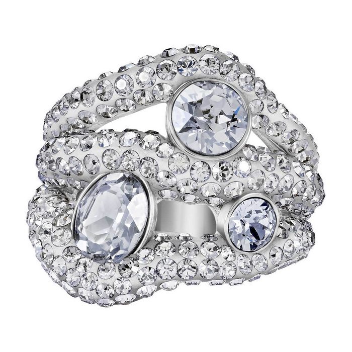 swarovski anello cocktail tigris grigio placcatura palladio 5483913