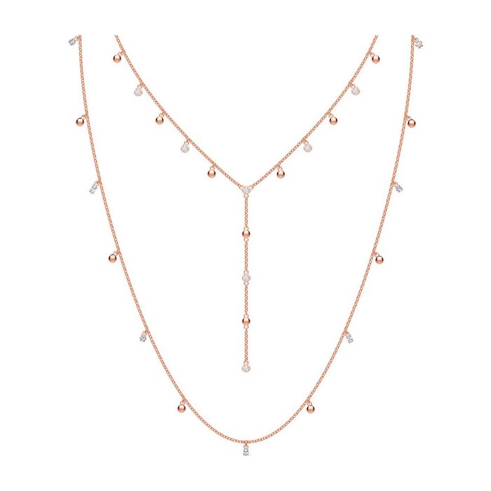 Collana lunga Penélope Cruz Moonsun, bianco, placcato oro rosa