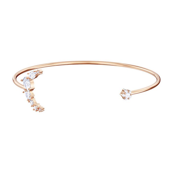 swarovski bracciale rigido penélope cruz moonsun bianco placcato oro rosa 5486816