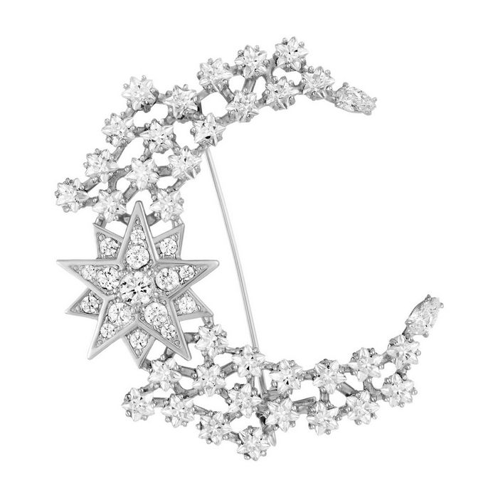 swarovski spilla penélope cruz moonsun edizione limitata, bianco, placcatura rodio 5489759